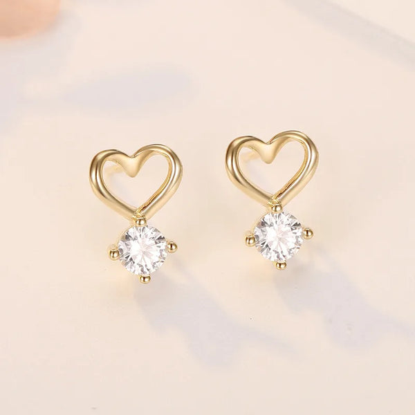 Heart Shape Ear Studs