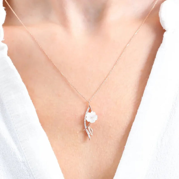 Flower Pendant with Chain