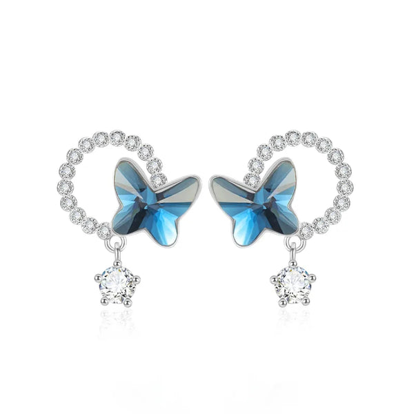 Silver Morpho Earrings