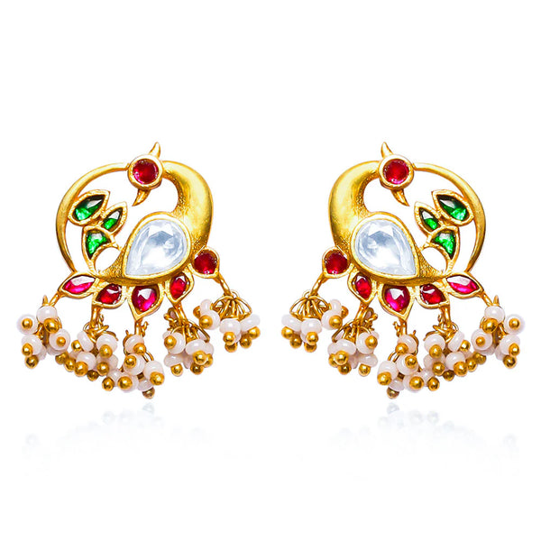 925 Silver Peacock Ear Studs