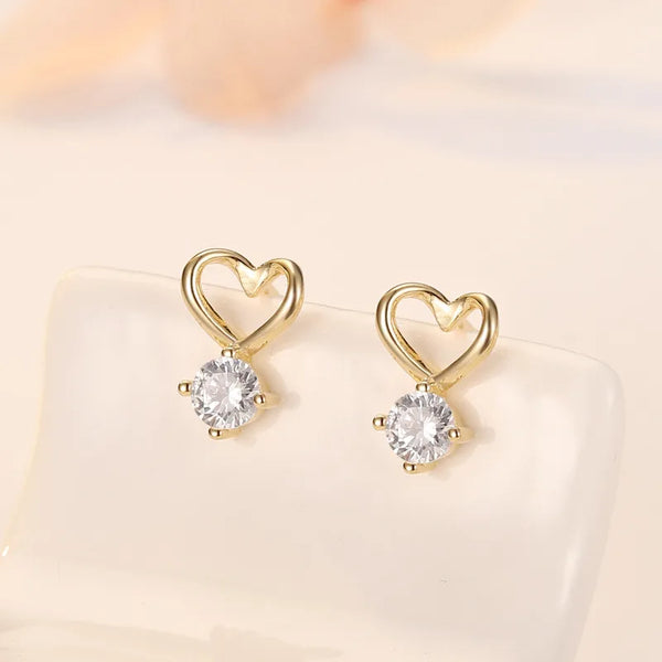 Heart Shape Ear Studs
