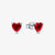 Zircon Red Heart Shape Earring