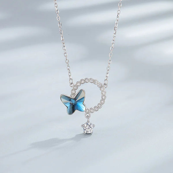 Silver Morpho Necklace