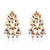 92.5 Silver Lotus Gold Plated Pearl Earrings