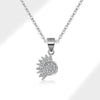 Sun Shine White Gold Pendant with Chain